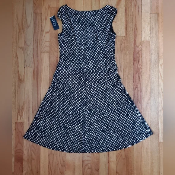 NWT Chaps polka dot a-line dress - Picture 4 of 6